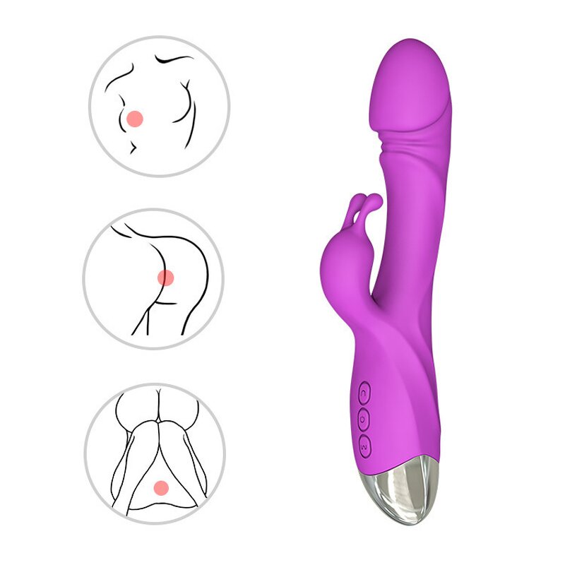 Rabbit Vibrator for Women Powerful G Spot Female Clitoris Stimulator Vagina Nipple Massage Dildo Silent Adults Sex Toy