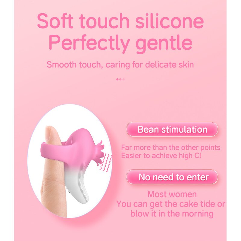 Finger G-spot Clitoris Nipple Stimulator 8 Vibration Modes Quiet Finger Masturbator Vibrator Set Female Pleasure Sex Toys