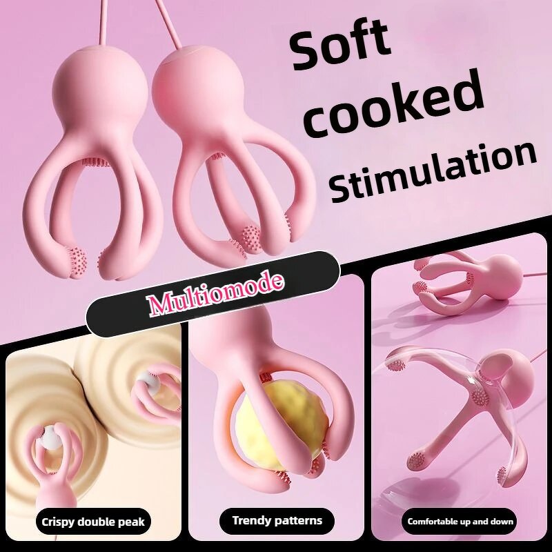 Electric Nipple Vibrator Female Breast Massage Nipple Clip Enhancer Nipple Sucking Stimulator Female Masturbator Adult Products
