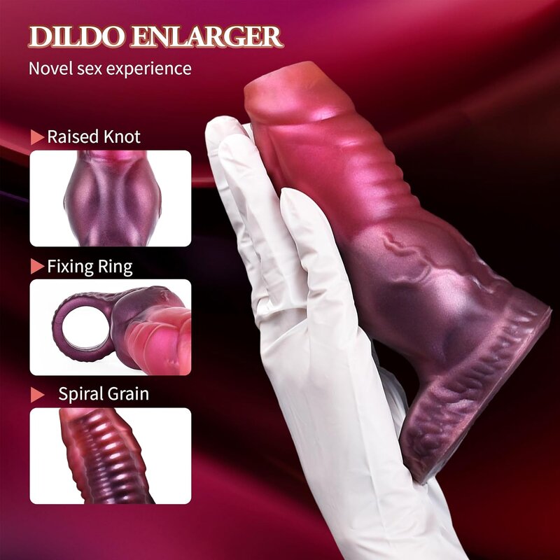 Platinum Grade Silicone Material 2.01" Diameter Open-Ended Penis Enlarger Sex Toys Penis Ring Extender Cock Sleeve for Couples