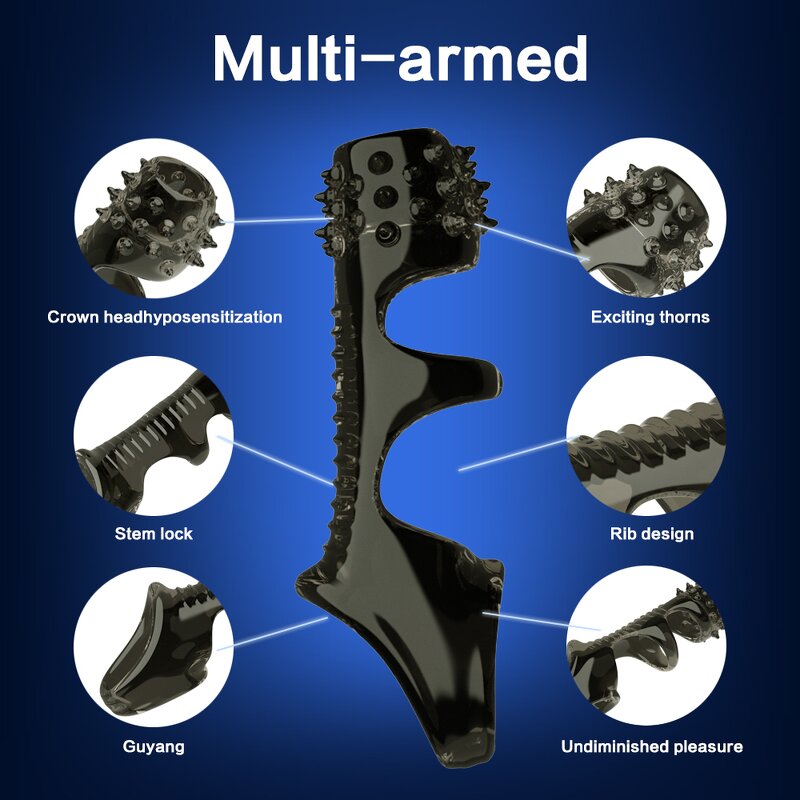 Silicone Reusable Bondage Delayed Ejaculation Penis Rooster Chastity Set Sex Toys for Men Stimulate Women Clitoris Sex Products