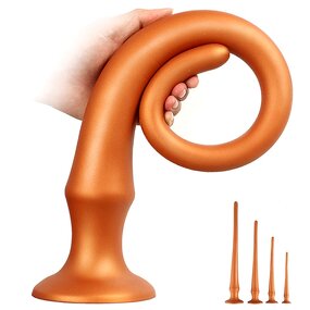 Super Long Anal Plug Dildo, Flexible Liquid Silicone Butt Plug Massage Stimulation for Men and Women Sex Factory