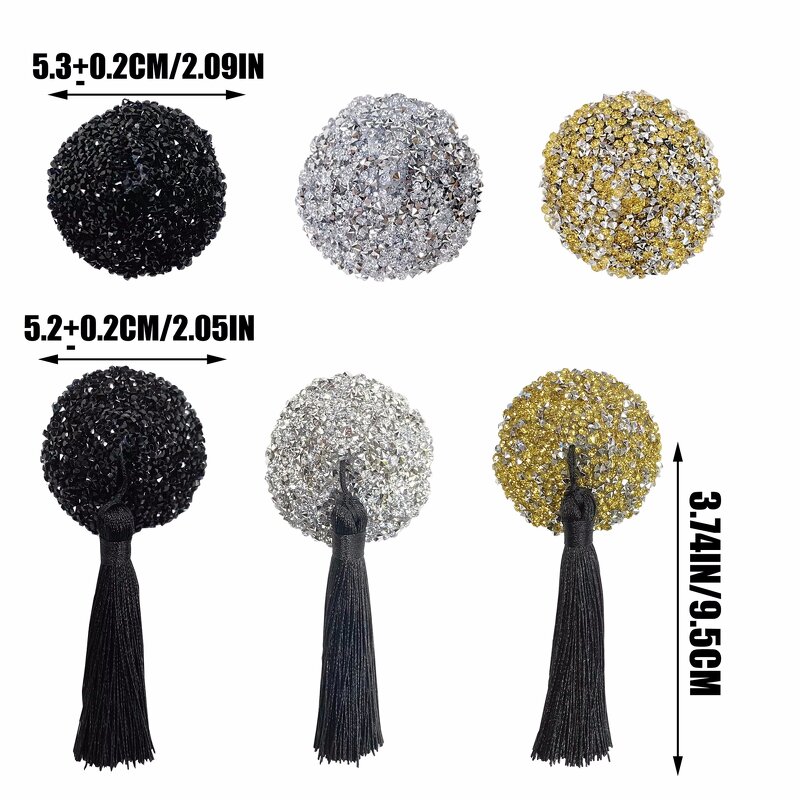 Rhinestone Nipple Covers Crystal Nipple Pasties Sexy Nipple Stickers Breast Pasties Tassels Adhesive Breast Covers for Women