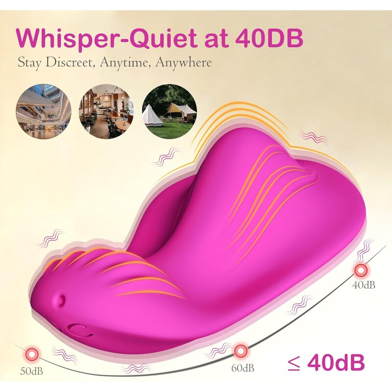 Wearable Vibrator with Remote Couples Sex Toys, Mini Panty Vibrators with 9 Strong Vibrations & APP Control Pleasure Tools