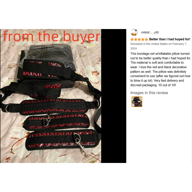 Sex Bondage Legs Restraints, Thigh Sling with Adjustable Straps,Bondage Rope Kit Restraints Tape for Couples with Cuffs & Collar