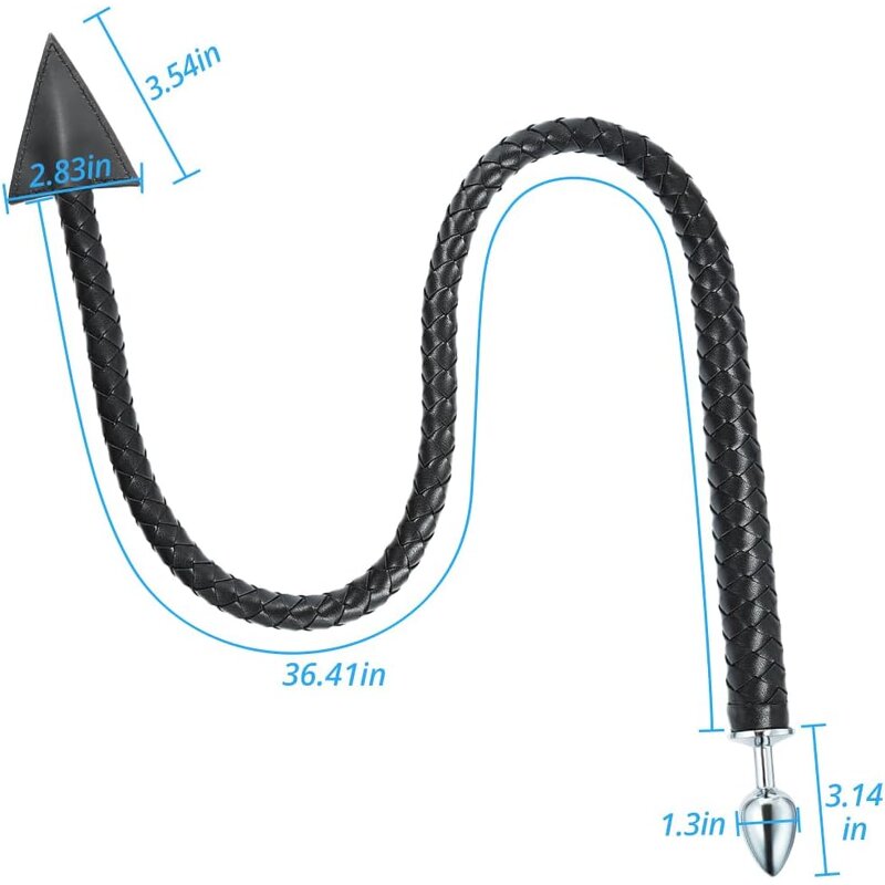 Metal Butt Plug with Devil Tail Cosplay Anal Tail Sex Toys SM Masturbation Anal Plug for Women Men Couples Lover Sex Love Games