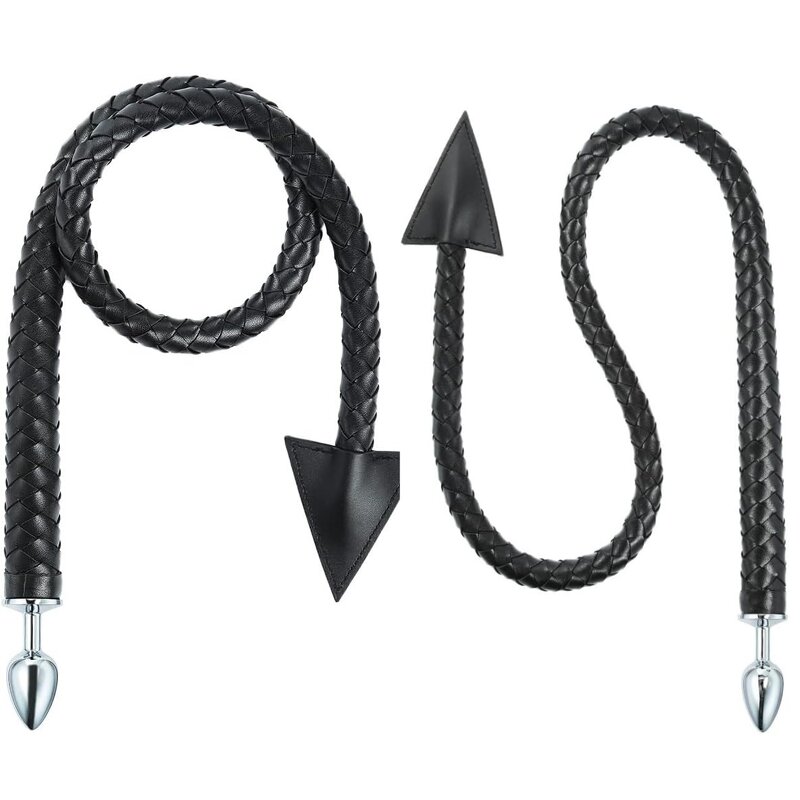 Metal Butt Plug with Devil Tail Cosplay Anal Tail Sex Toys SM Masturbation Anal Plug for Women Men Couples Lover Sex Love Games