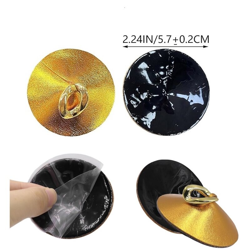 Sparkly Rhinestone Nipple Covers Round-shaped Breast Petals Reusable Adhesive Pasties Shiny Crystal Body Jewelry