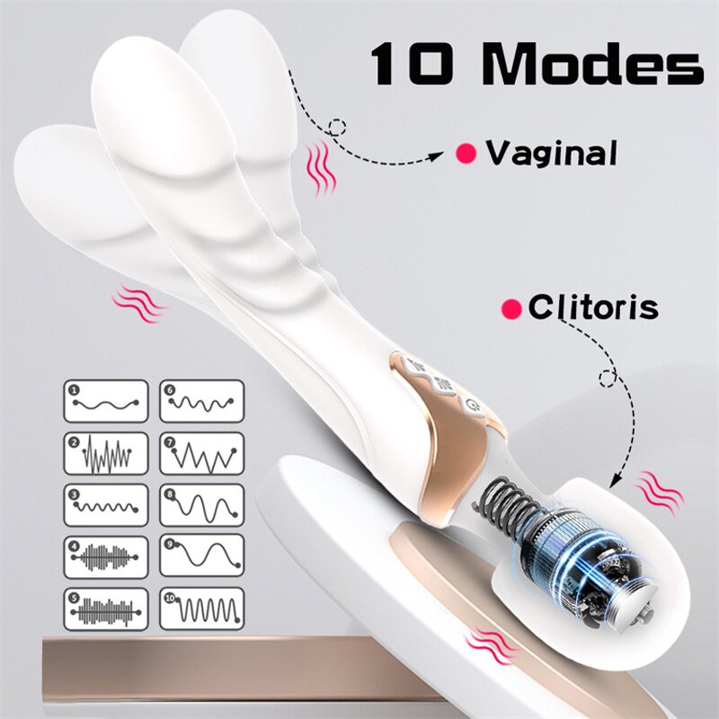 Powerful AV Vibrator Dildos Wand for Women 10 Modes Clitoris Stimulator G Spot Vagina Massager Adult Sex Toys for Woman