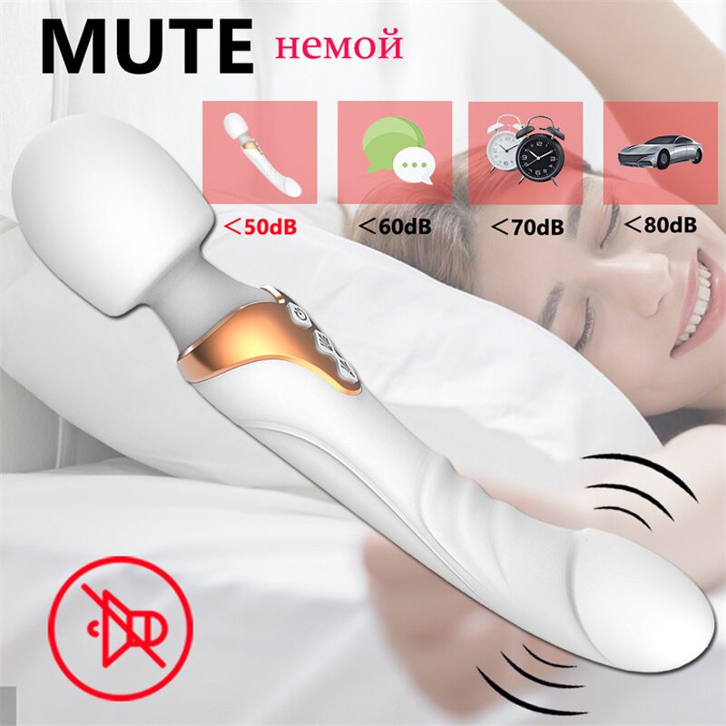 Powerful AV Vibrator Dildos Wand for Women 10 Modes Clitoris Stimulator G Spot Vagina Massager Adult Sex Toys for Woman