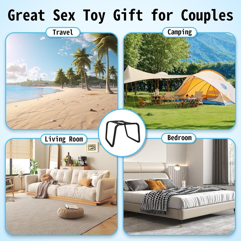Sex Chair for Couples BDSM Sex Toys, Multifunctional Sex Position Enhancer Chair Adjustable Sex Bench with Bouncing Mount Seat