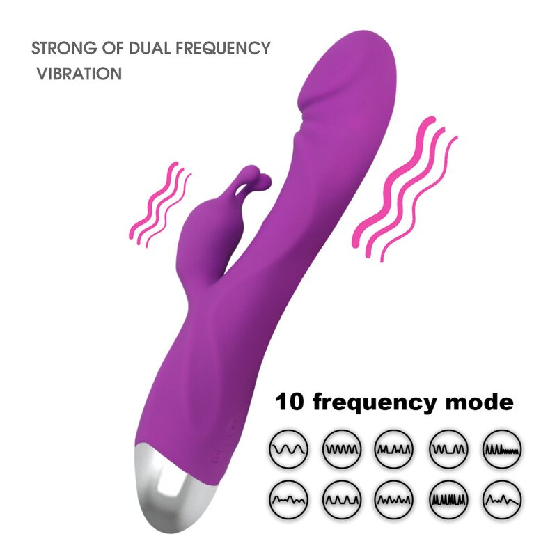 Rabbit Vibrator for Women Powerful G Spot Female Clitoris Stimulator Vagina Nipple Massage Dildo Silent Adults Sex Toy