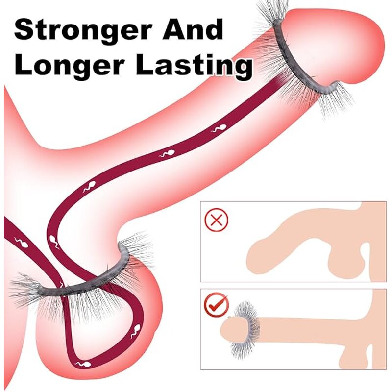 Silicone Natural Curved Hair Erotic Cock Ring Encrypted Bead Locking Sperm Couples Sharing Features Delay Ejaculation