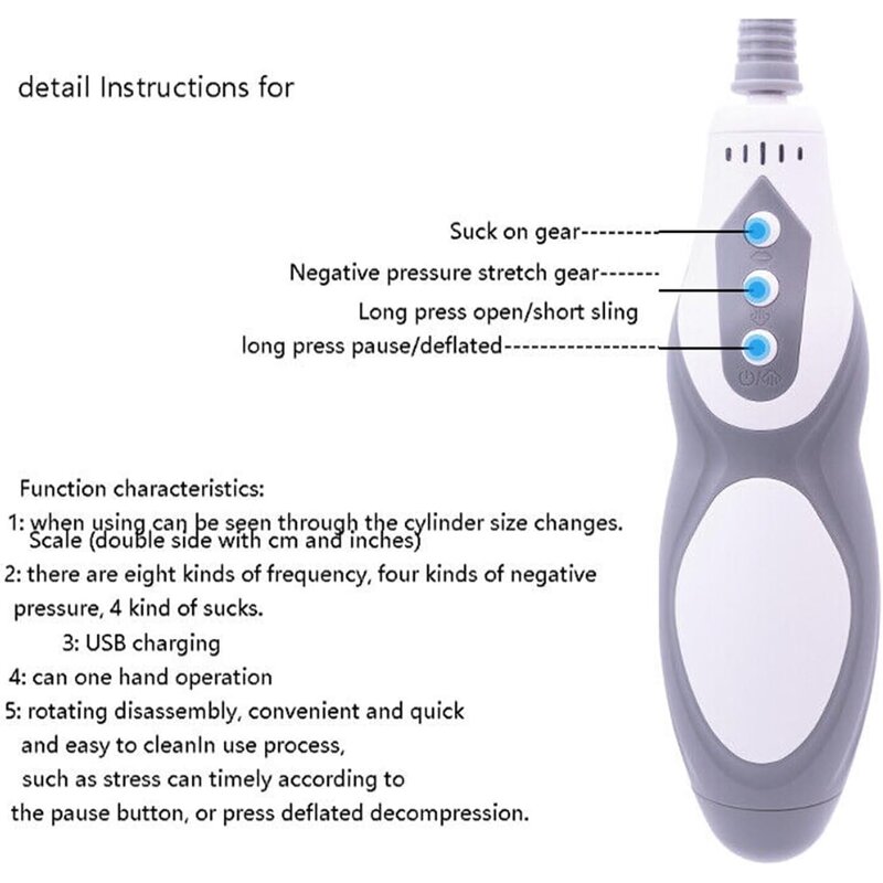 Rechargeable Erection Pump Device, Automatic Male Masturbator Penis Pumps for Men Enlargement Pump Sex Toys Pumps & Enlargers