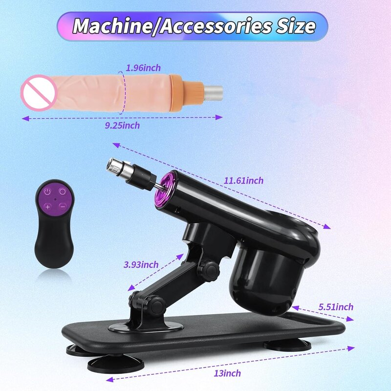 Automatic Thrusting Sex Machine for Women,3XLR Connector Love Machine with Dildo Remote Control Adult Sex Toy for Couples