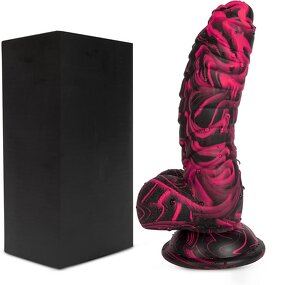Realistic Thick Liquid Silicone Dildo 8.66 Inch Adult Toys, Unique Ribbed Monster Big Dildos with Strong Suction Cup Sex Toy