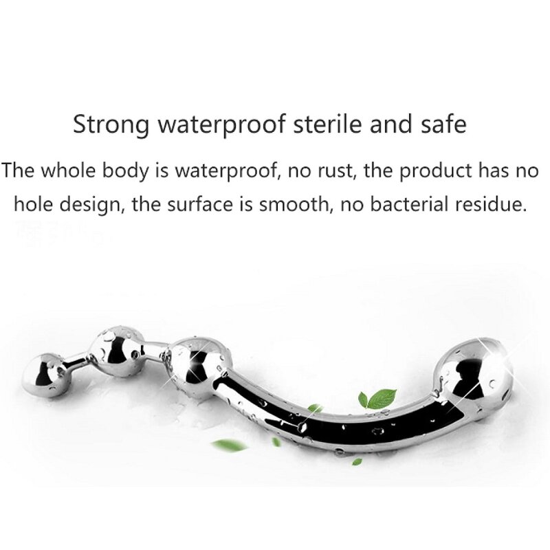 Fun Metal Sex Toy Stainless Steel G Spot Wand Massage Stick Kegel Exerciser P-Spot Stimulator Prostate Massager Anal Plug Dildo