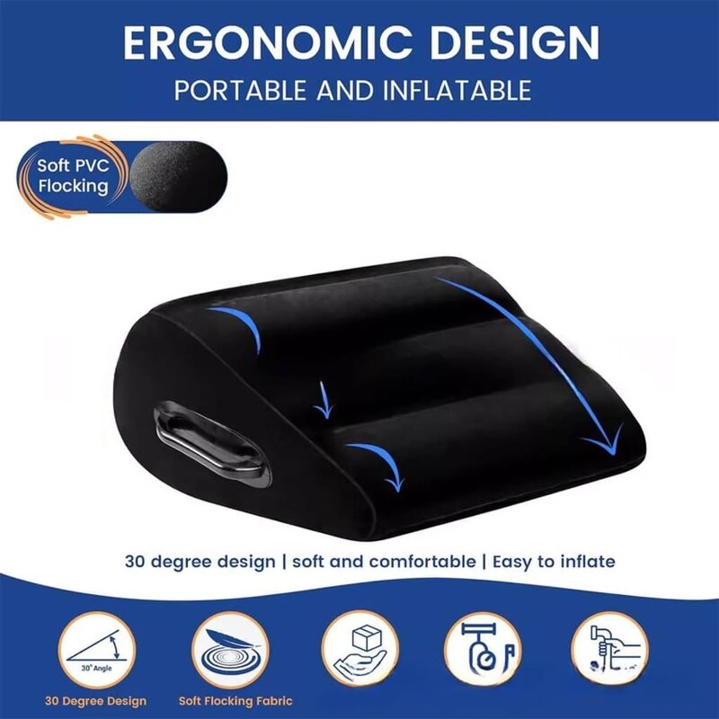 Multiposition Wedges Bed Inflatable Pillow for Supports Inflatable Orthopedics Cushions PVC Flockeds Covers Cushions Supports