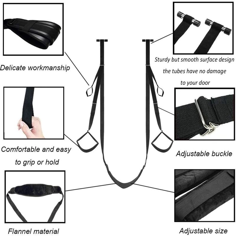 Adjustable Sex Swing Soft Material Straps Fetish Bandage Game Chairs Hanging Door Swing Erotic Sex Toys for Couples Sex Shop