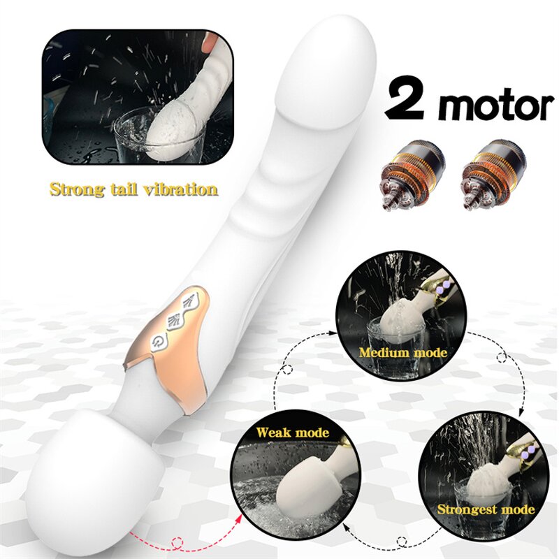 Powerful AV Vibrator Dildos Wand for Women 10 Modes Clitoris Stimulator G Spot Vagina Massager Adult Sex Toys for Woman