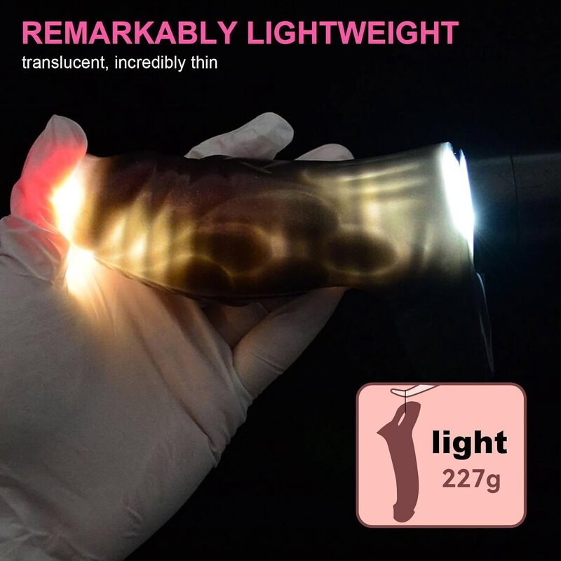 Realistic Cock Penis Extender Sleeve Dildo Extender for Men, Soft Silicone Lifelike Penis Grith Extender with Penis Ring for Men