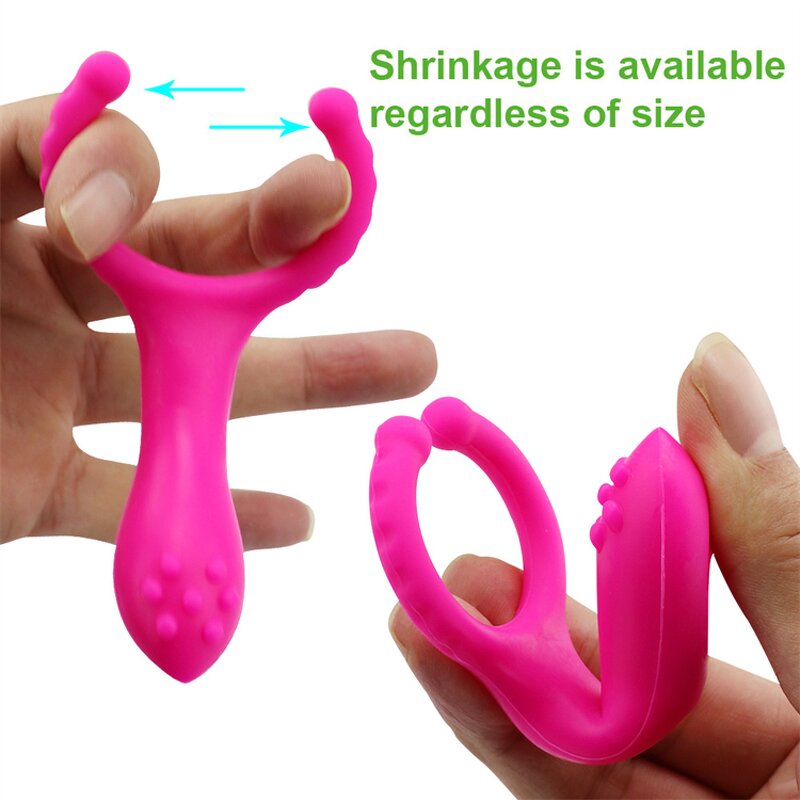 Silicone Vibrating Nipple Clitoris Stimulator Clip Dildo Ring Toy