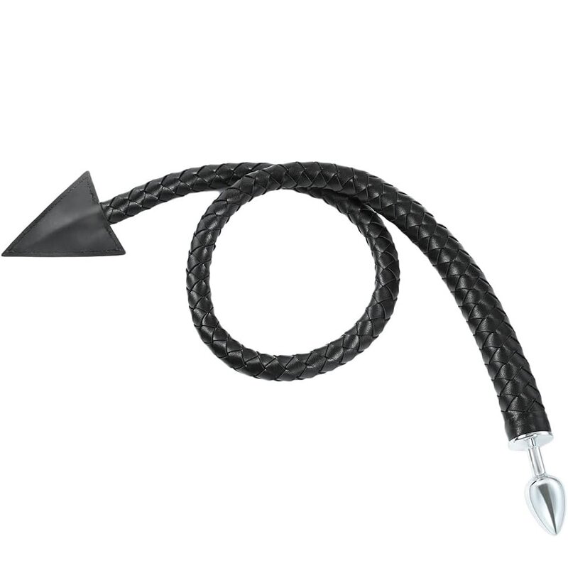 Metal Butt Plug with Devil Tail Cosplay Anal Tail Sex Toys SM Masturbation Anal Plug for Women Men Couples Lover Sex Love Games