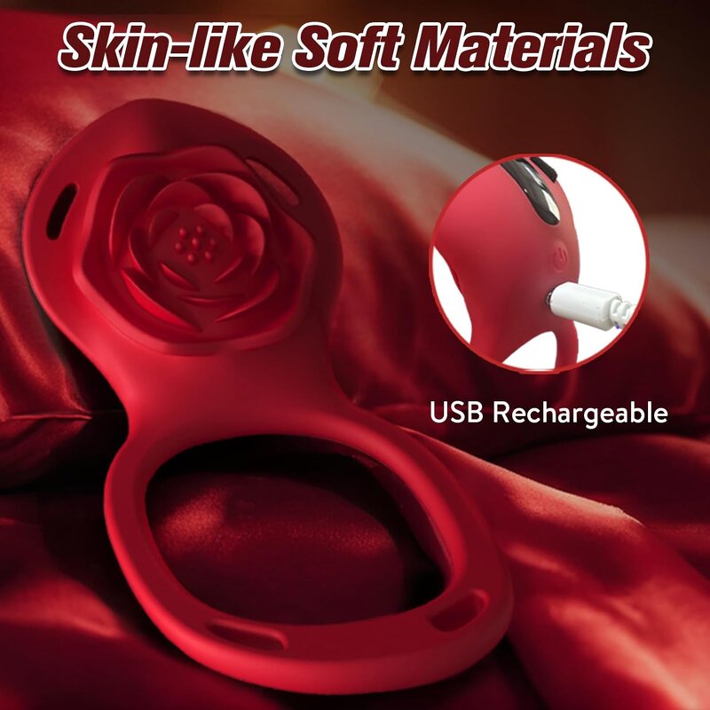 Couples Rose App Remote Control Wearable Vibrator, Couple Women Adult Sex Toys Games for Men, Hands Free Panty Clitoris Vibrator