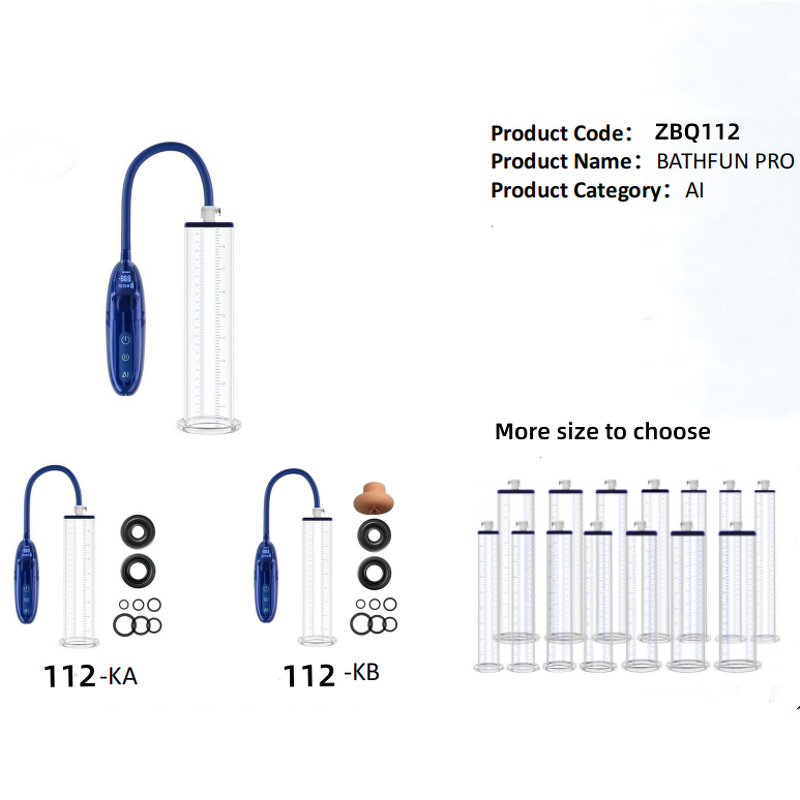 Magna Rechargeable Electric Penis Pump - Premium Round Diameter Flange Acrylic Cylinder with Update AI Handheld Male Vacuum Pump