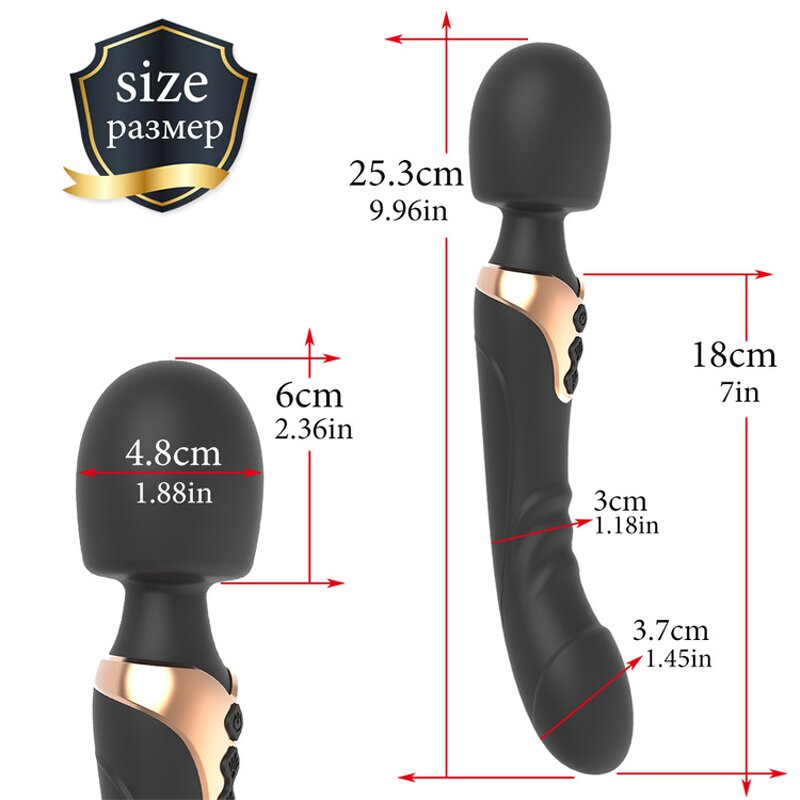 G-Spot Double Head Dildo Vibrator for Women with 10 Vibration Clitoris Nipple Vagina Anal Massagers  Adult Sex Toys for Solo