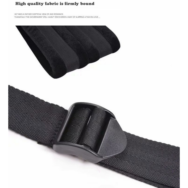 Black BDSM Bandage Supply Nylon Swing Binding Restraint Belt Swinging Hands Feet Straps Sex Auxiliary Adult Sex Toys for Couples