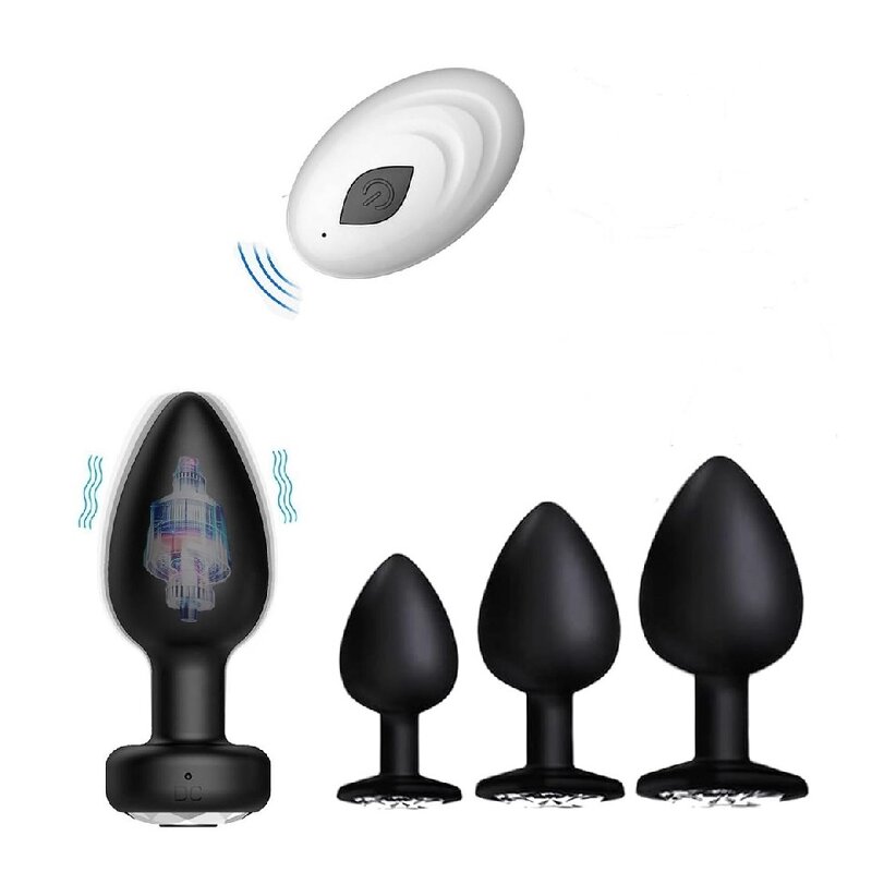 Anal Plug Vibrating Butt Anal Plugs Set with 10 Vibration Modes Adult Sex Toys&Games Prostate Massage Sticks for Men and Women