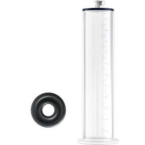 Penis Pump Vacuum Cylinder 9 * 2in with 1 Black Silicone Base Ring