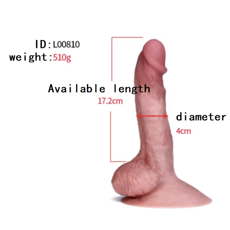 7.6inch Realistic Huge Silicone Long Dildo -Strong Suction Cup Thick Penis Lifelike Dildo G-spot and Anal Stimulation for Play