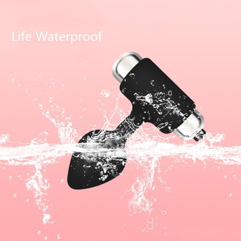 Black Silicone Electric Buttplug Anal Spread Rod Rear Anal Dildo Vibrator Plug Adult Sex Toys for Anal Masturbation