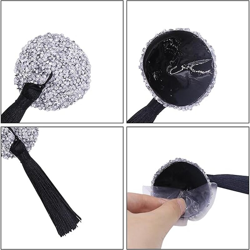 Rhinestone Nipple Covers Crystal Nipple Pasties Sexy Nipple Stickers Breast Pasties Tassels Adhesive Breast Covers for Women