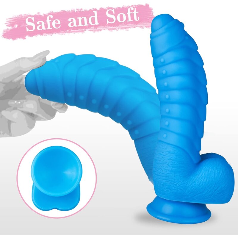 1.77'' Diameter Big Lifelike Penis with Balls Realistic Thick Silicone Dildo Adult Sex Toy for Women G-spot Anal Stimulator