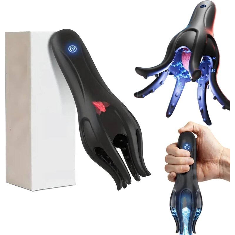 Powerful Men's Glans Trainer Vibrator Soft Fingertip Vibrating G-Spot Masturbator Prolonged Endurance Massager Male Masturbation