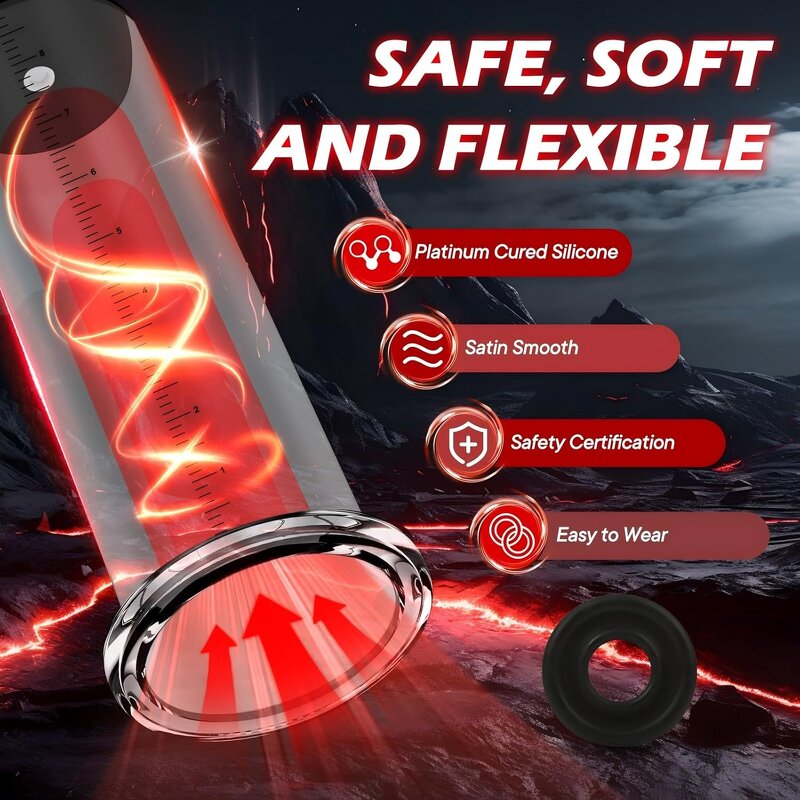 Automatic Penis Pump Penis Enlarger Vacuum Pump Sex Toys for Men Penile Bigger Trainer Adult Male Masturbator Penis Enlargement