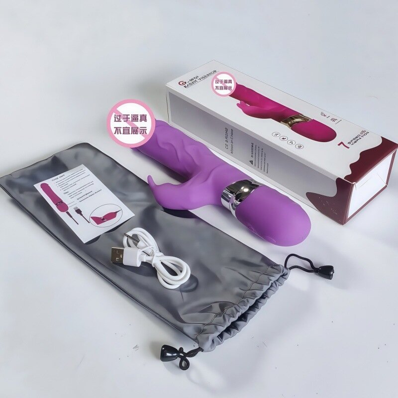 G-Spot Rabbit Vibrator Clitoral Stimulator Rechargeable Sex Toys Silicone Stretch Realistic Dildo Wand Sex Toys for Women