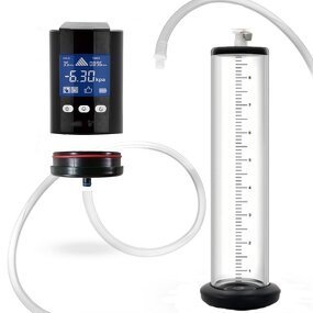 Electric Penis Enlarger Pump Penis Pump, Smart LCD Head with Adapter, 9"/12" Length X 1.5"-3.0" Diameter Wide Flange Cylinder