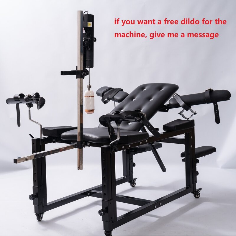 Ultimate Fully Adjustable Obedience Chair with Wireless Sex Machine Included Masturbation Cup and Dildo for Men Women & Couples