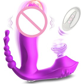 Wearable Vibrator G Spot Clitoral Anal Vibrator Rose Sex Toys with 9 Vibrating Modes Rechargeable G Spot Vibrator for for Women