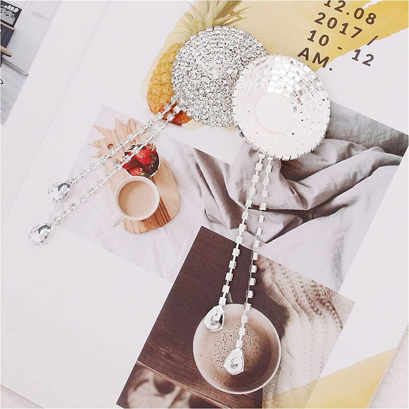 Sexy Rhinestone Nipple Pasties with Chest Chain Rhinestone Nipple Cover Stickers Crystal Tassel body Chain Jewelry for Women