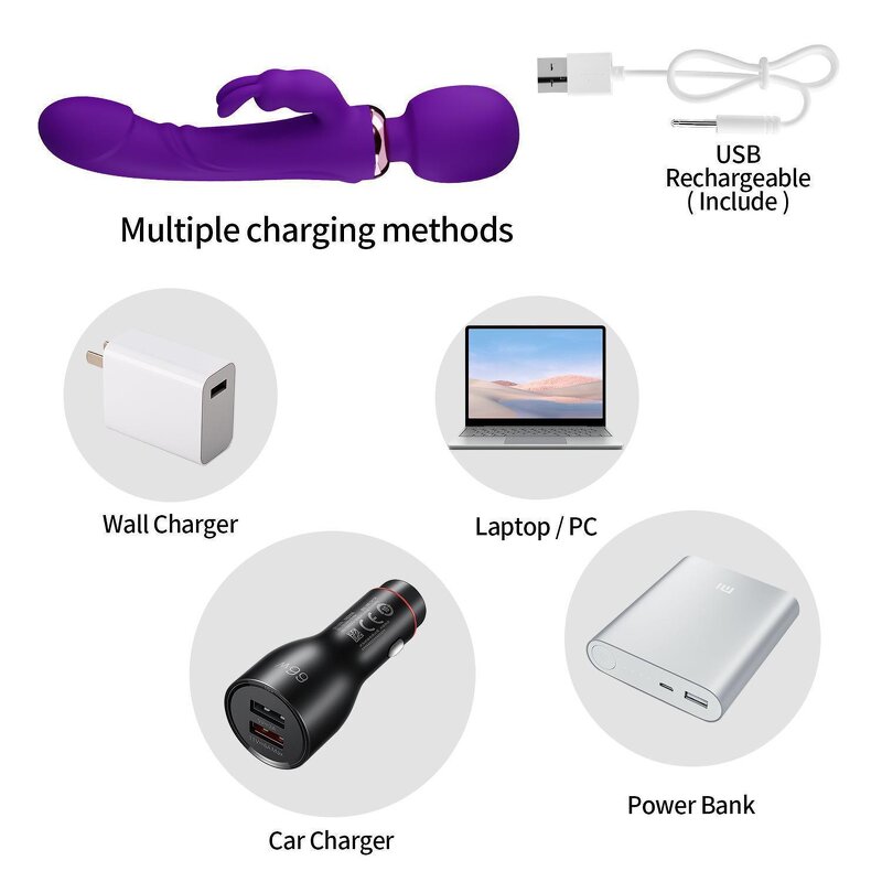 G Spot Vibrator Dildo Rabbit Vibrators Massager for Women, 3 in 1 Adult Sex Toys Clitorals G Spot Stimulator Vibrating Sex Toy