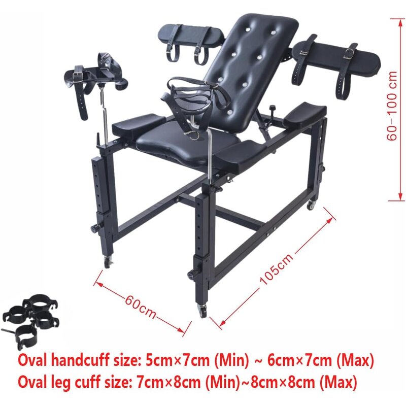 Leg Spreader Obedience Chair with Vac-U-Lock System Sex Machine for Men Women Couples, Heavy Duty Frame Includes More DIY Stand
