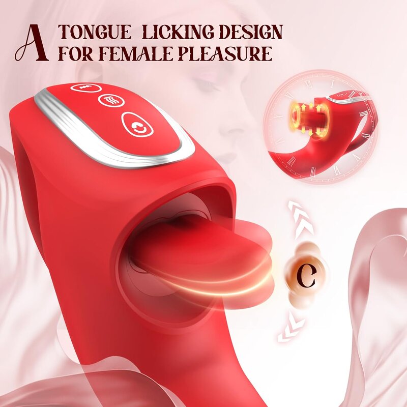 Dildos Thrusting Clit Vibrator for Women with 10 Vibration Modes 7 Thrusting Modes Featuring Licking and G Spot Couple Adult Toy