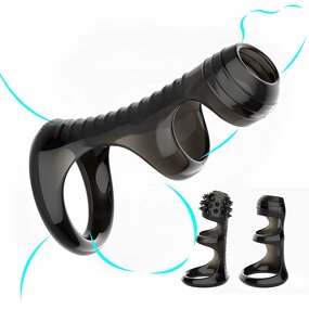 Delay Ejaculation Penis Sleeve Dildo G Spot Stimulator for Women Enlargement Extender Sexy Toys for Men Couples