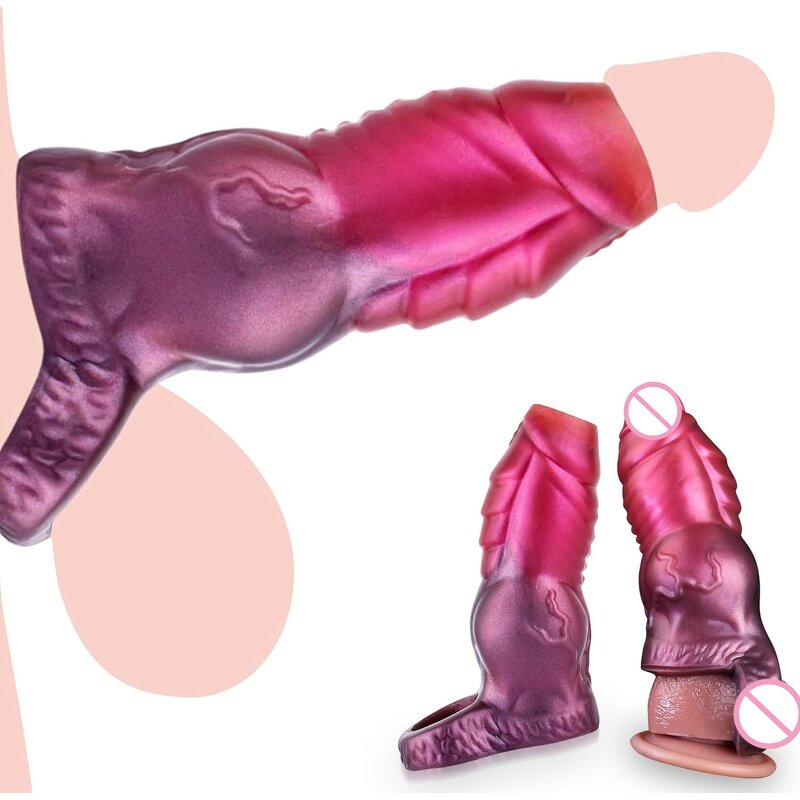 Platinum Grade Silicone Material 2.01" Diameter Open-Ended Penis Enlarger Sex Toys Penis Ring Extender Cock Sleeve for Couples