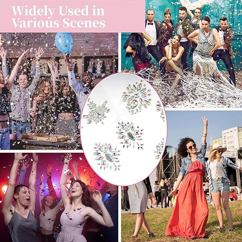 Diamond Nipple Pasties Custom Jewelry Lingerie Sexy Crystal Nipple Sticker Pasties Adhesive for Body and Sexy Lady